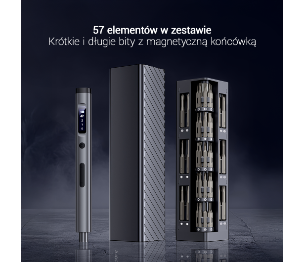 SILVER MONKEY Zestaw precyzyjnego elektrycznego wkrętaka – 57 elementów SMA305 - 1361011 - zdjęcie 6